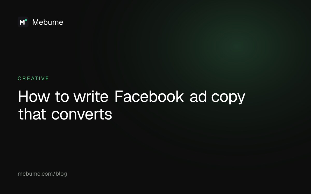 How to write Facebook ad copy that converts